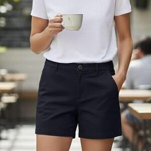 Women's‎ Tommy Hilfiger Navy Blue Cotton Blend Shorts Size 12